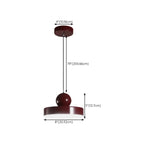 Modern Burgundy Rectangular LED Pendant Light for Living Room