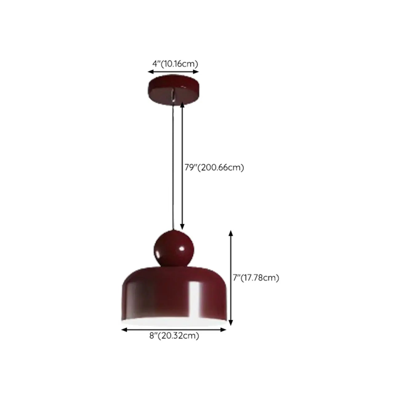 Modern Burgundy Rectangular LED Pendant Light for Living Room