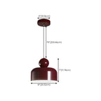 Modern Burgundy Rectangular LED Pendant Light for Living Room