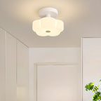 Floral Semi Flush Ceiling Light Fixture for Residential Use