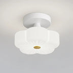 Floral Semi Flush Ceiling Light Fixture for Residential Use