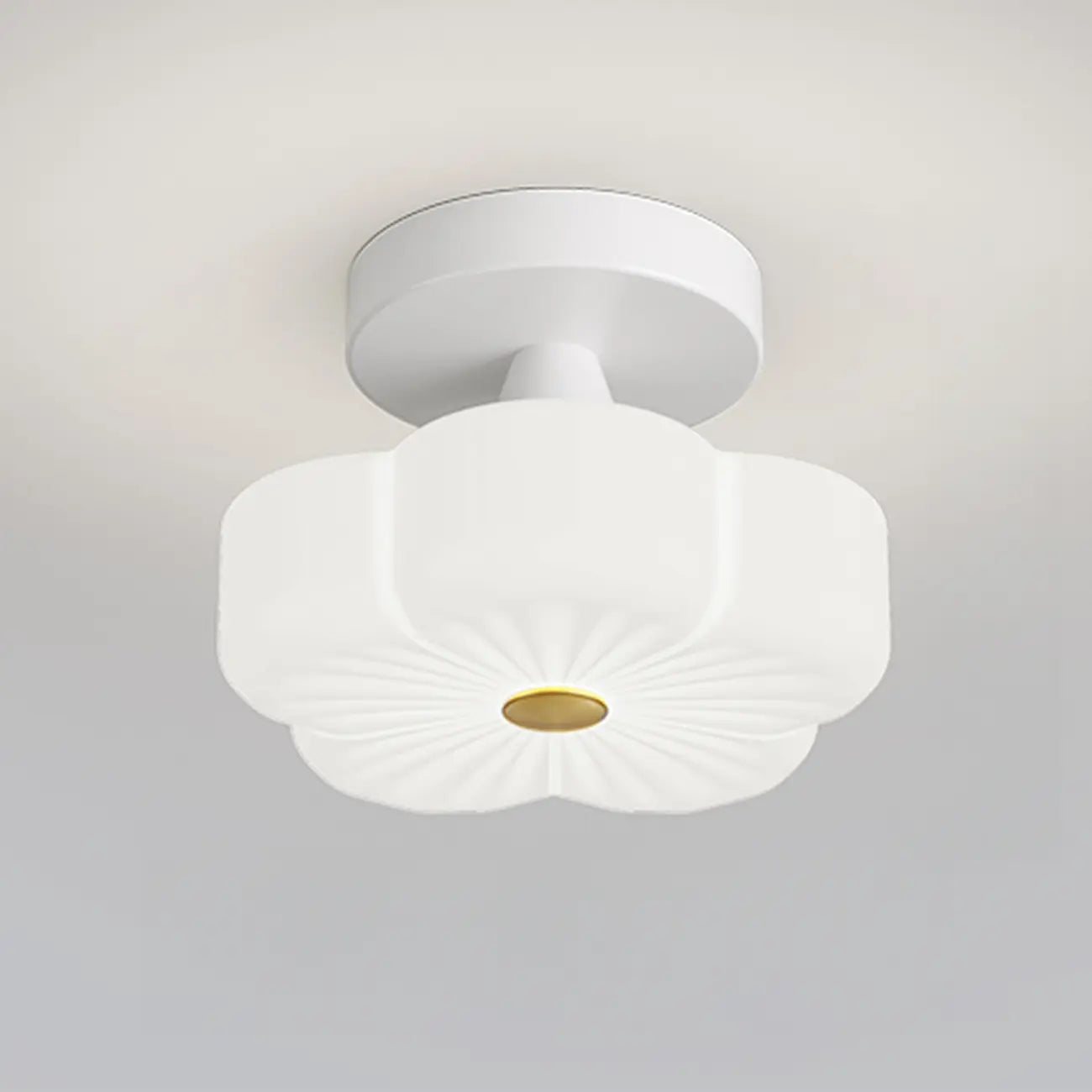 Floral Semi Flush Ceiling Light Fixture for Residential Use