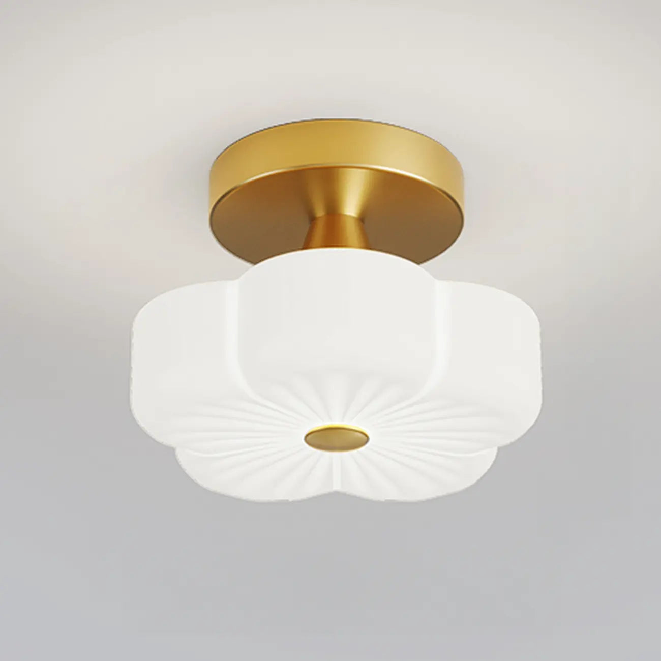 Floral Semi Flush Ceiling Light Fixture for Residential Use