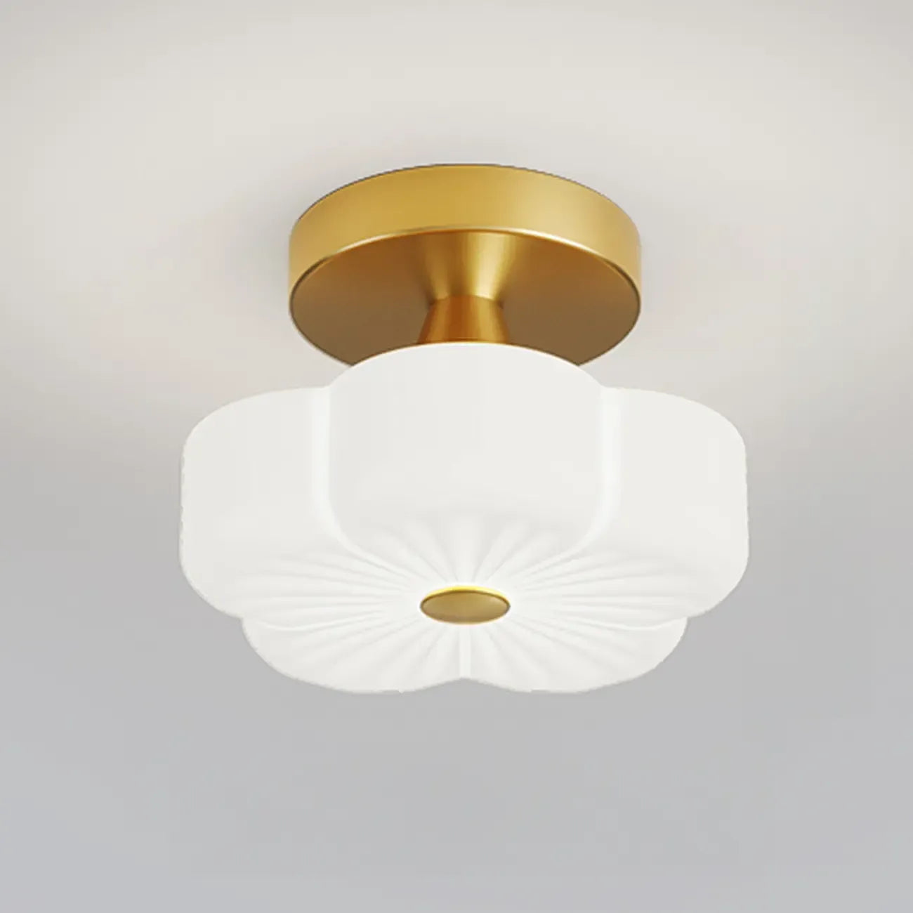 Floral Semi Flush Ceiling Light Fixture for Residential Use