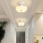 Floral Semi Flush Ceiling Light Fixture for Residential Use