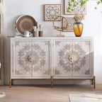 Rustic Freestanding Accent Cabinet for Living Room Decor