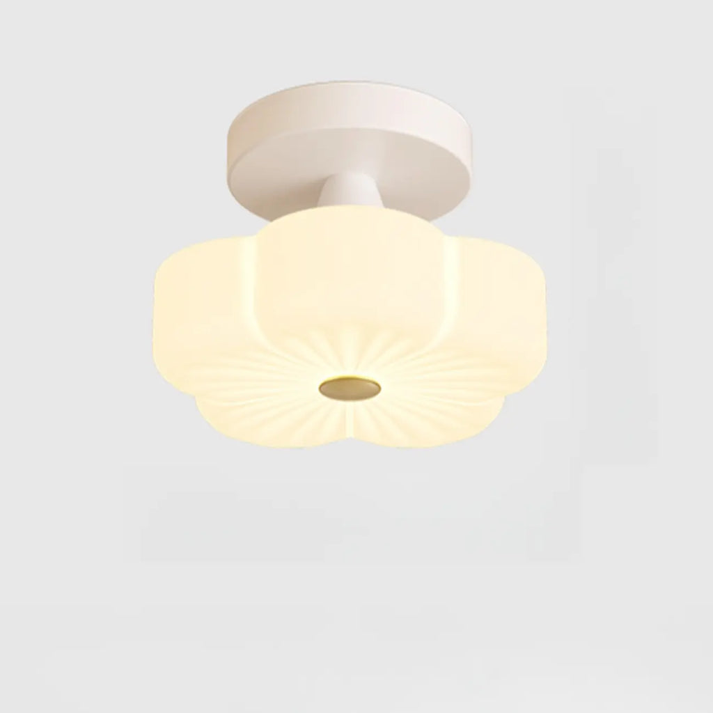 Floral Semi Flush Ceiling Light Fixture for Residential Use