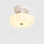 Floral Semi Flush Ceiling Light Fixture for Residential Use