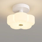 Floral Semi Flush Ceiling Light Fixture for Residential Use
