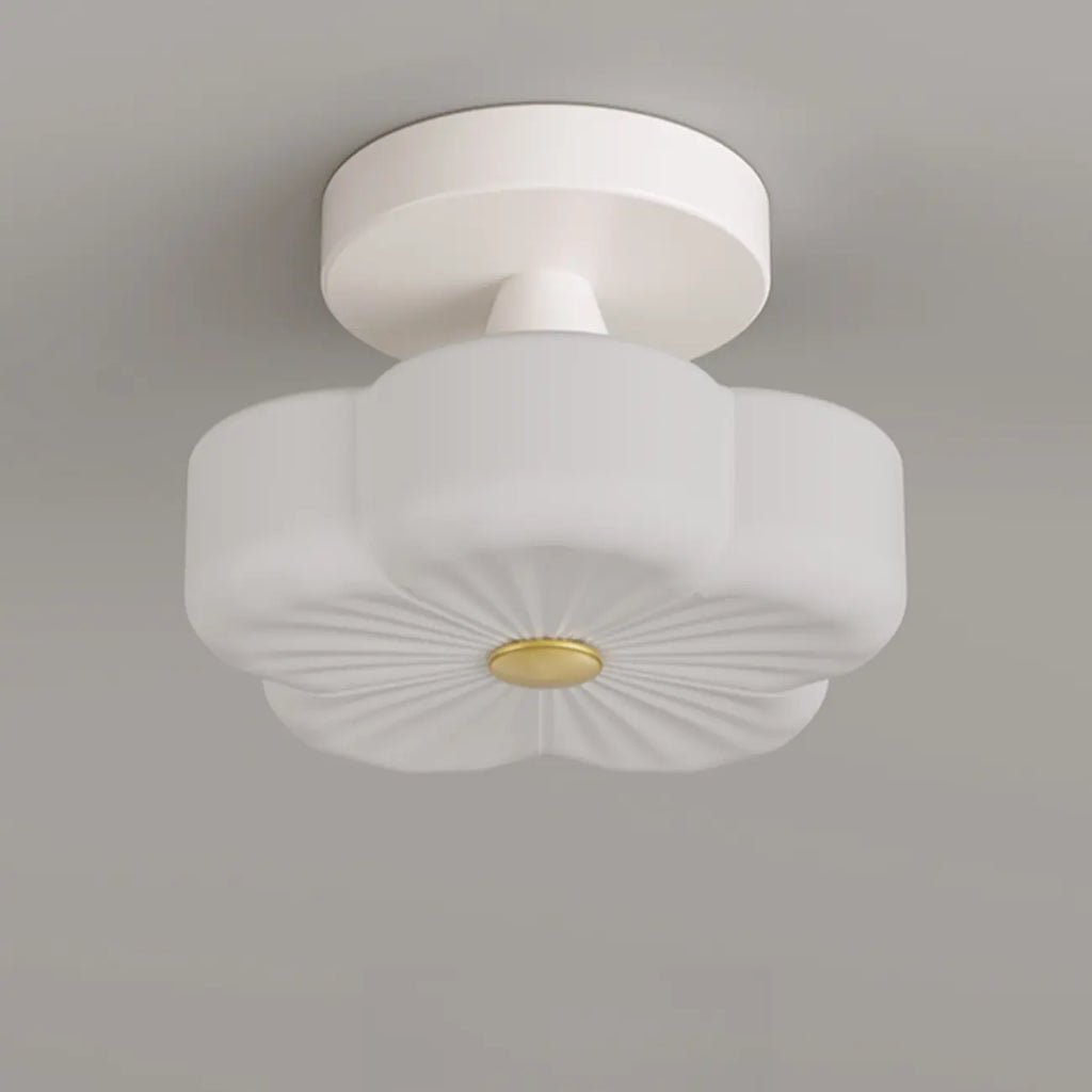 Floral Semi Flush Ceiling Light Fixture for Residential Use