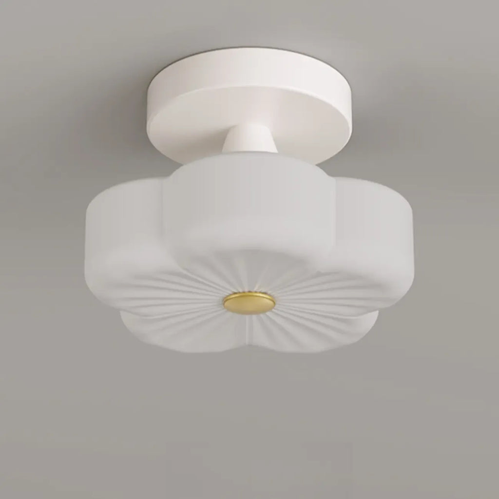 Floral Semi Flush Ceiling Light Fixture for Residential Use