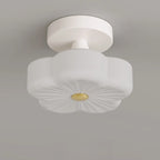 Floral Semi Flush Ceiling Light Fixture for Residential Use