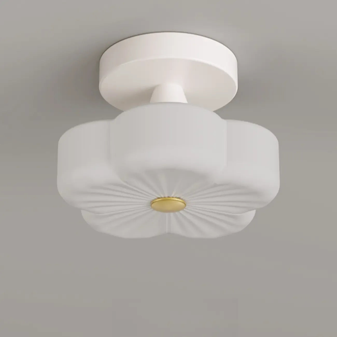 Floral Semi Flush Ceiling Light Fixture for Residential Use