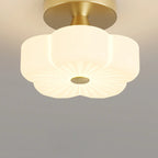 Floral Semi Flush Ceiling Light Fixture for Residential Use