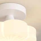 Floral Semi Flush Ceiling Light Fixture for Residential Use