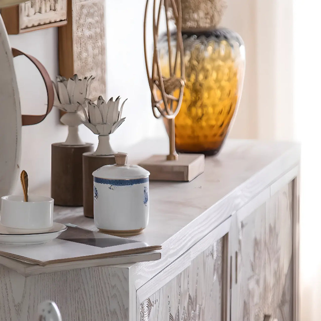 Rustic Freestanding Accent Cabinet for Living Room Decor