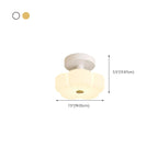 Floral Semi Flush Ceiling Light Fixture for Residential Use