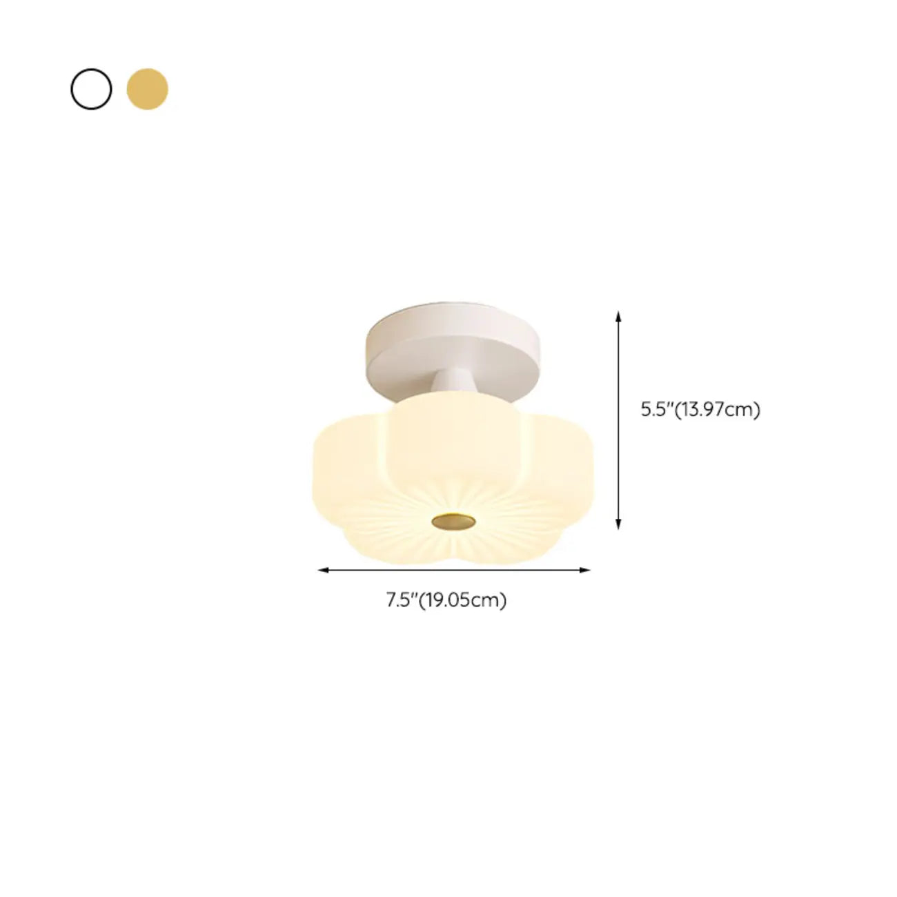 Floral Semi Flush Ceiling Light Fixture for Residential Use