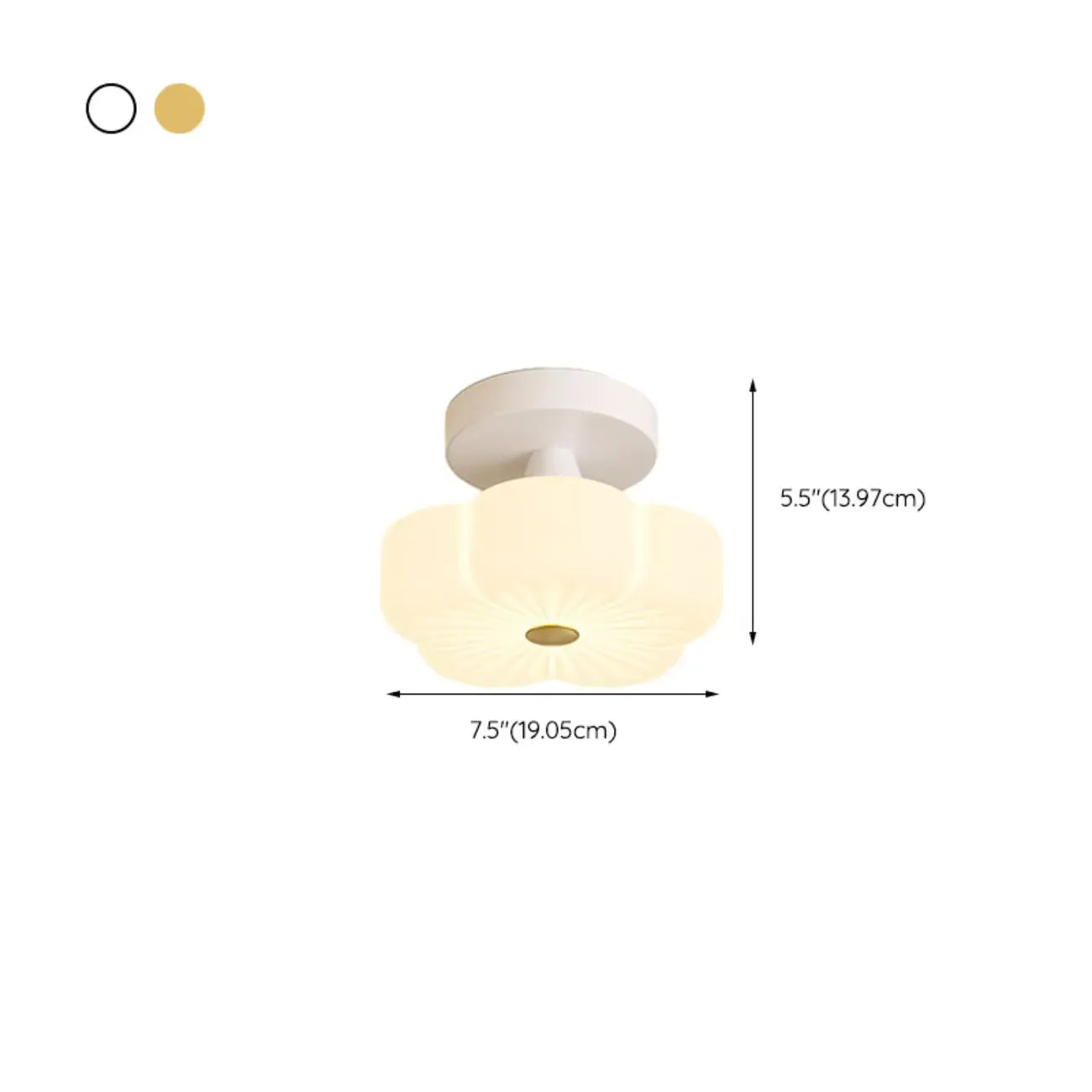 Floral Semi Flush Ceiling Light Fixture for Residential Use