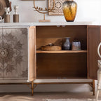 Rustic Freestanding Accent Cabinet for Living Room Decor