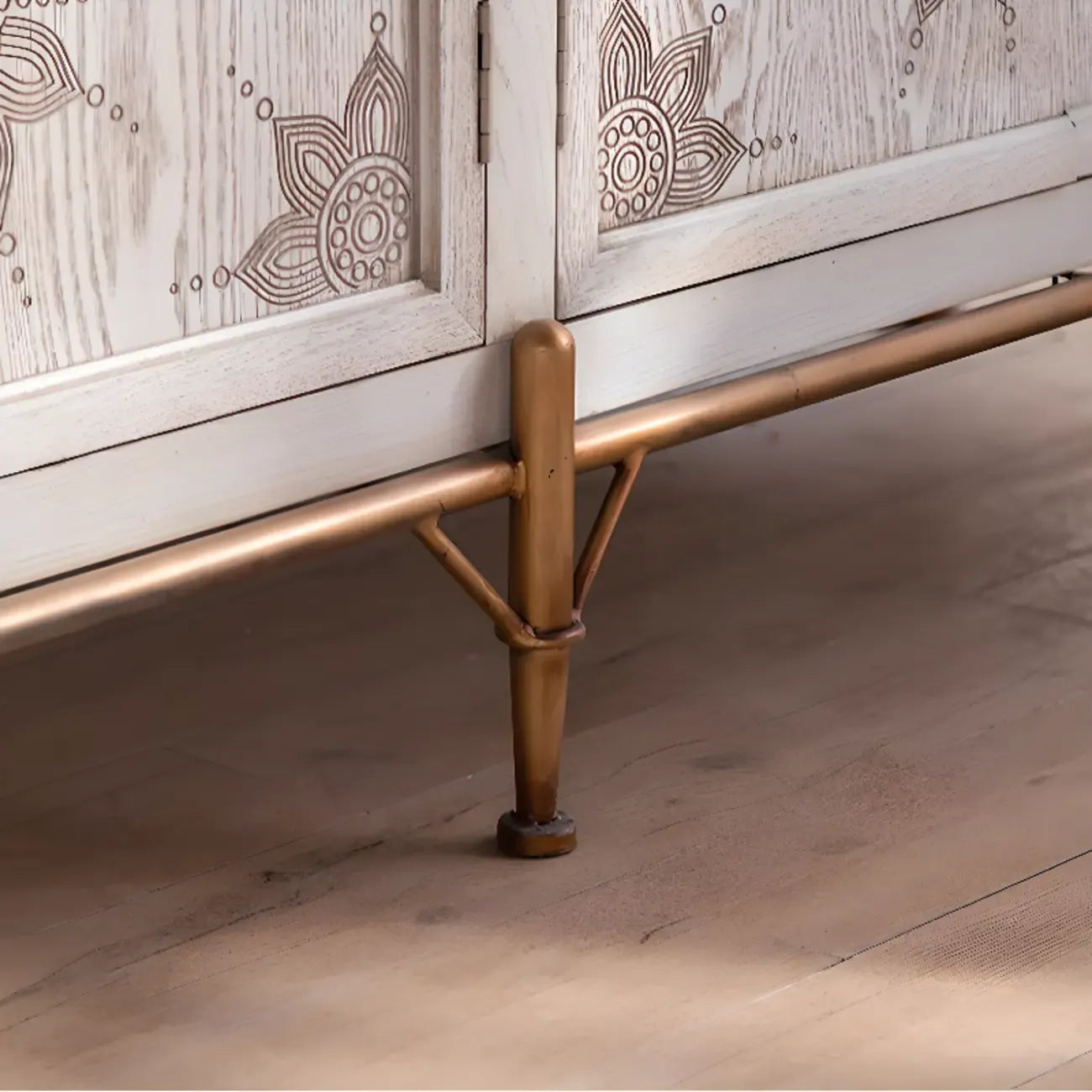 Rustic Freestanding Accent Cabinet for Living Room Decor