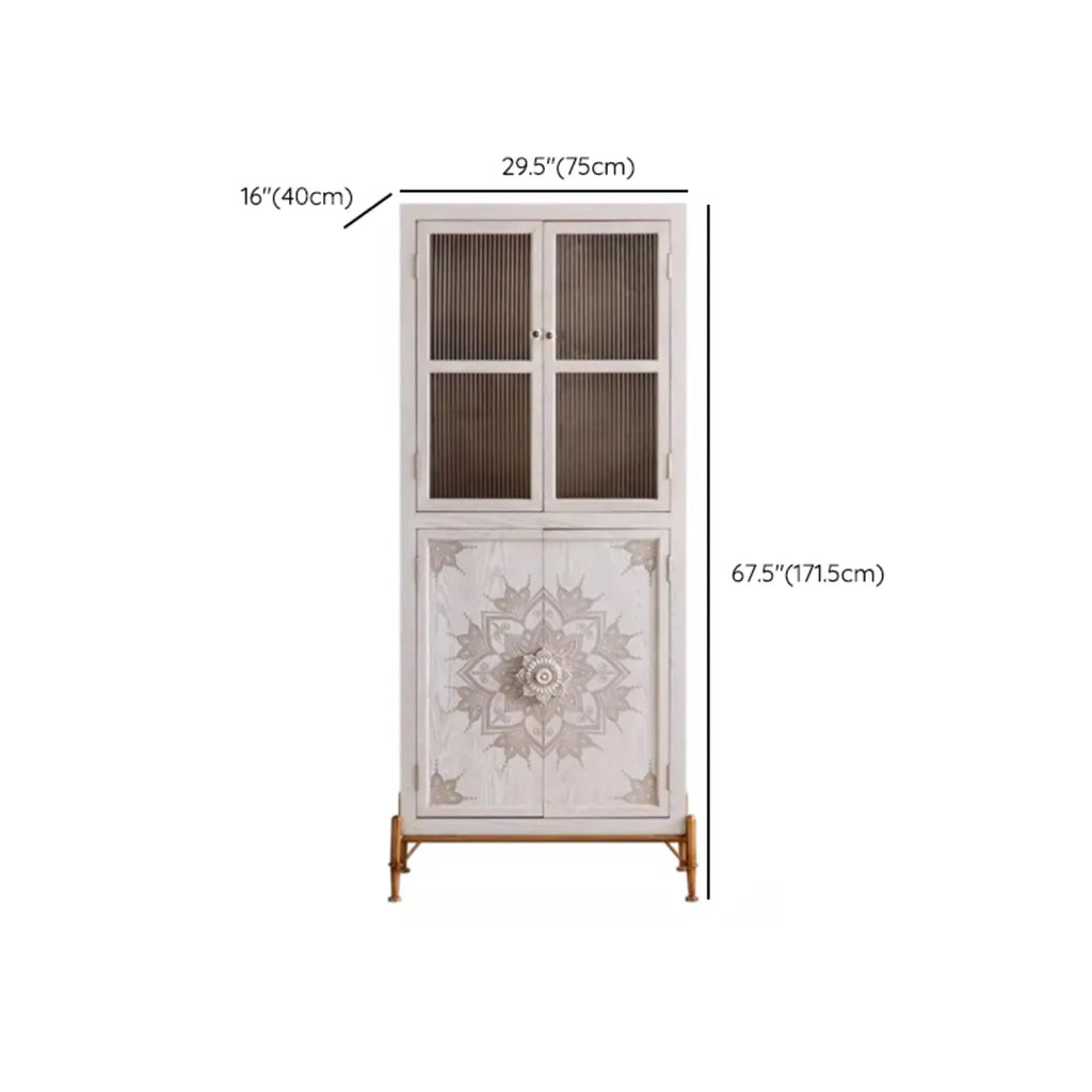 Rustic Freestanding Accent Cabinet for Living Room Decor