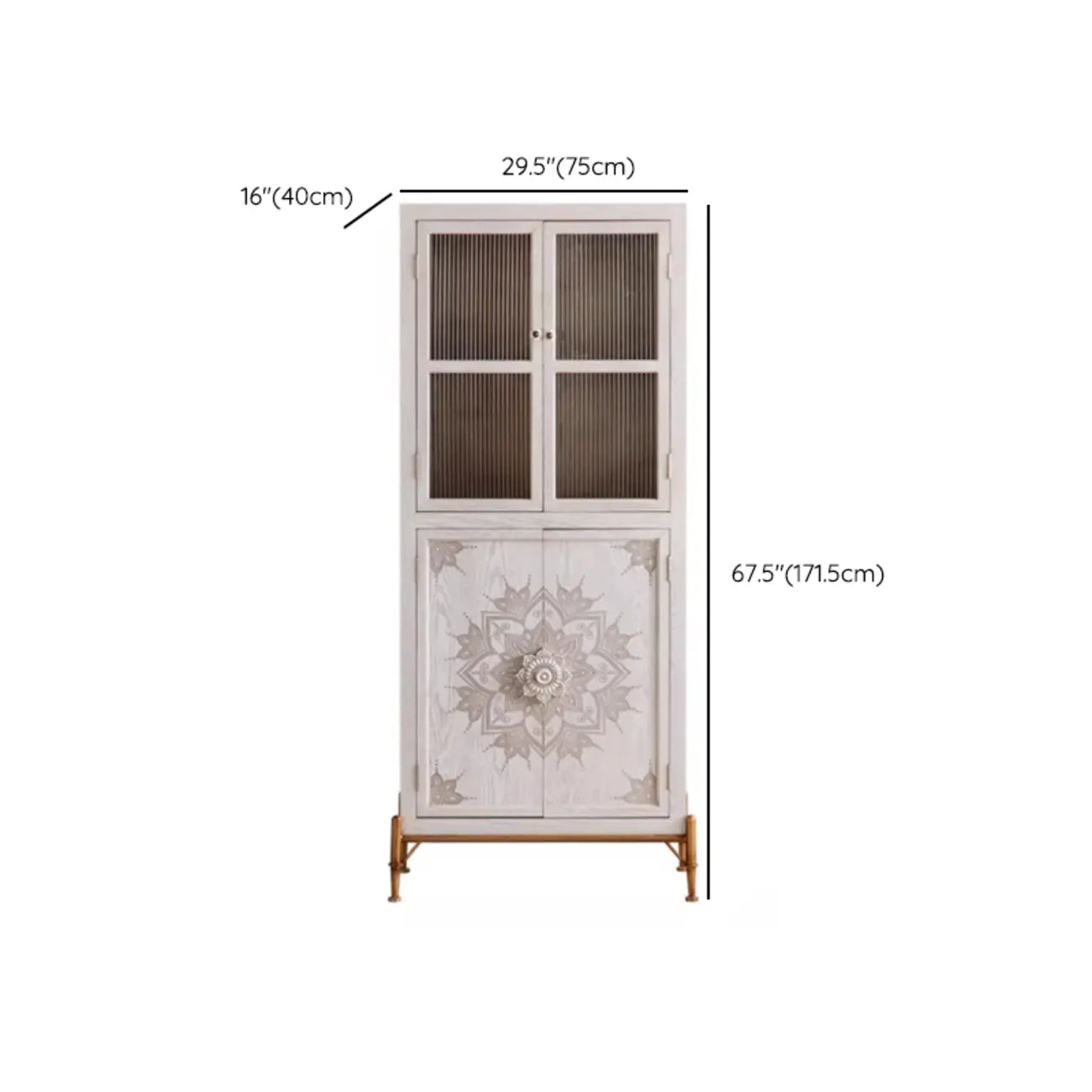 Rustic Freestanding Accent Cabinet for Living Room Decor