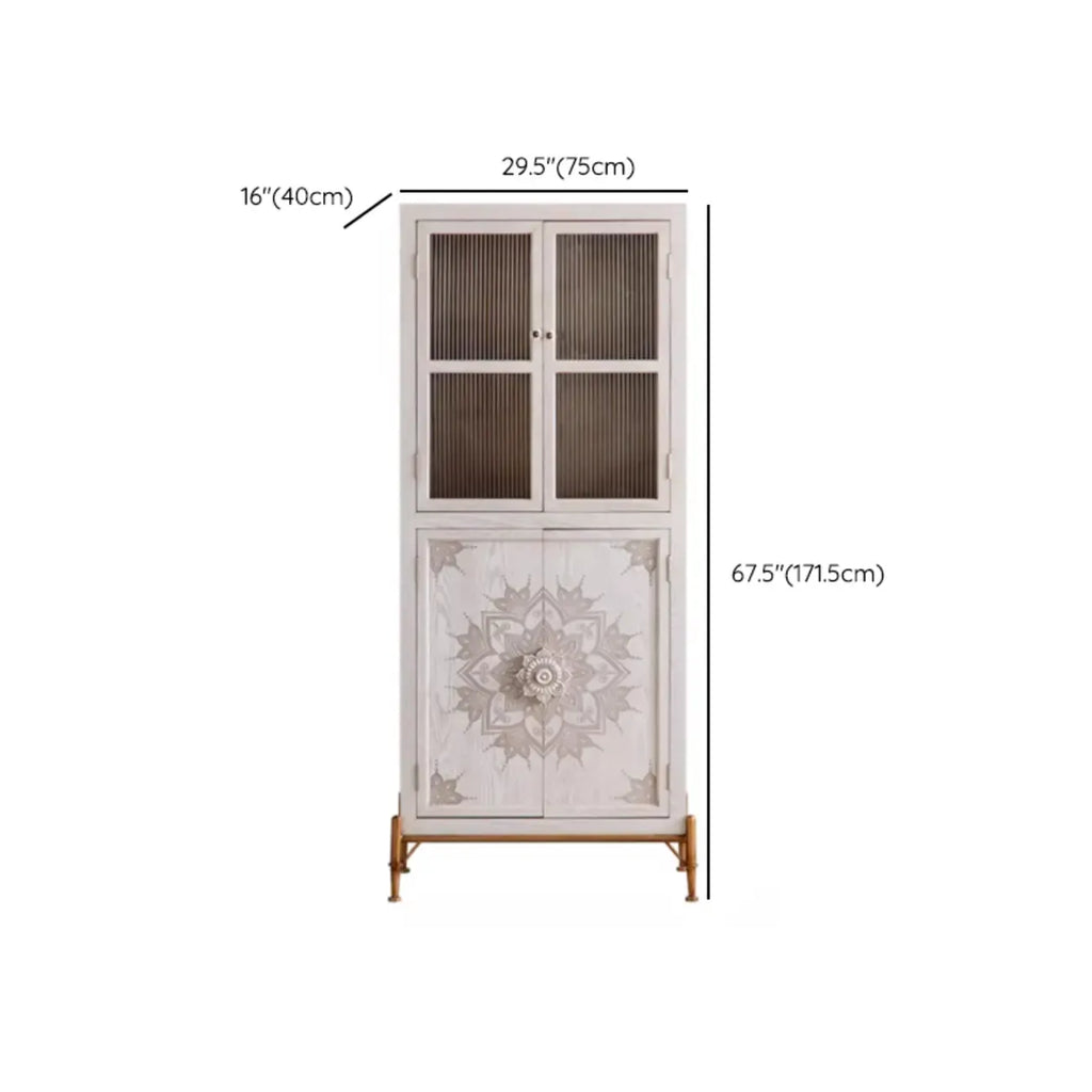 Rustic Freestanding Accent Cabinet for Living Room Decor