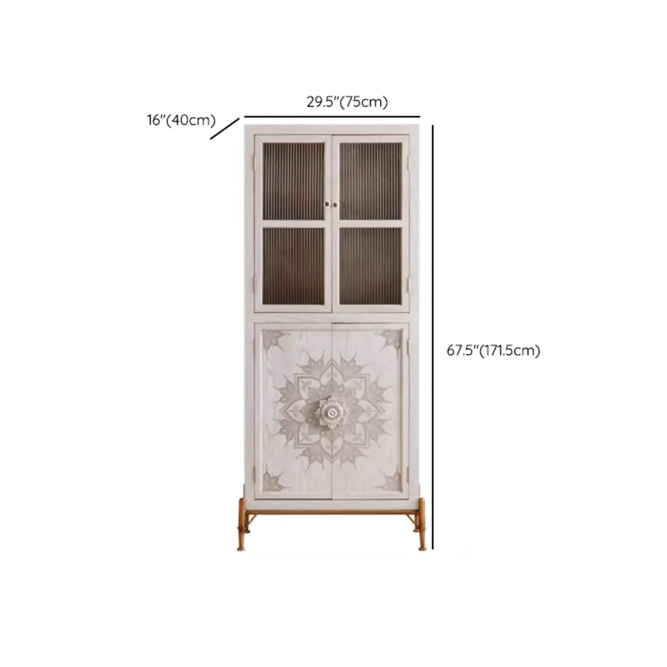 Rustic Freestanding Accent Cabinet for Living Room Decor