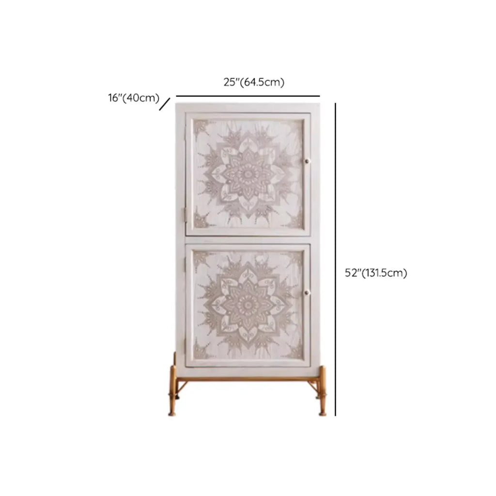 Rustic Freestanding Accent Cabinet for Living Room Decor