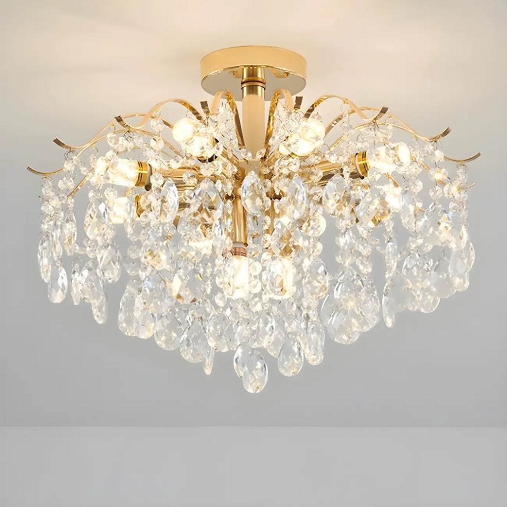 Dining Room Multi-Light Crystal Water Drop Chandelier