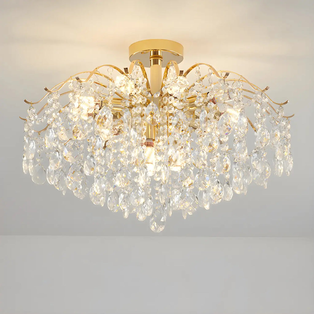 Dining Room Multi-Light Crystal Water Drop Chandelier