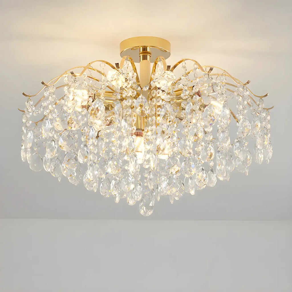 Dining Room Multi-Light Crystal Water Drop Chandelier