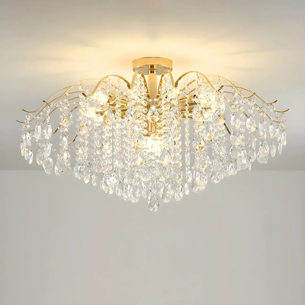 Dining Room Multi-Light Crystal Water Drop Chandelier