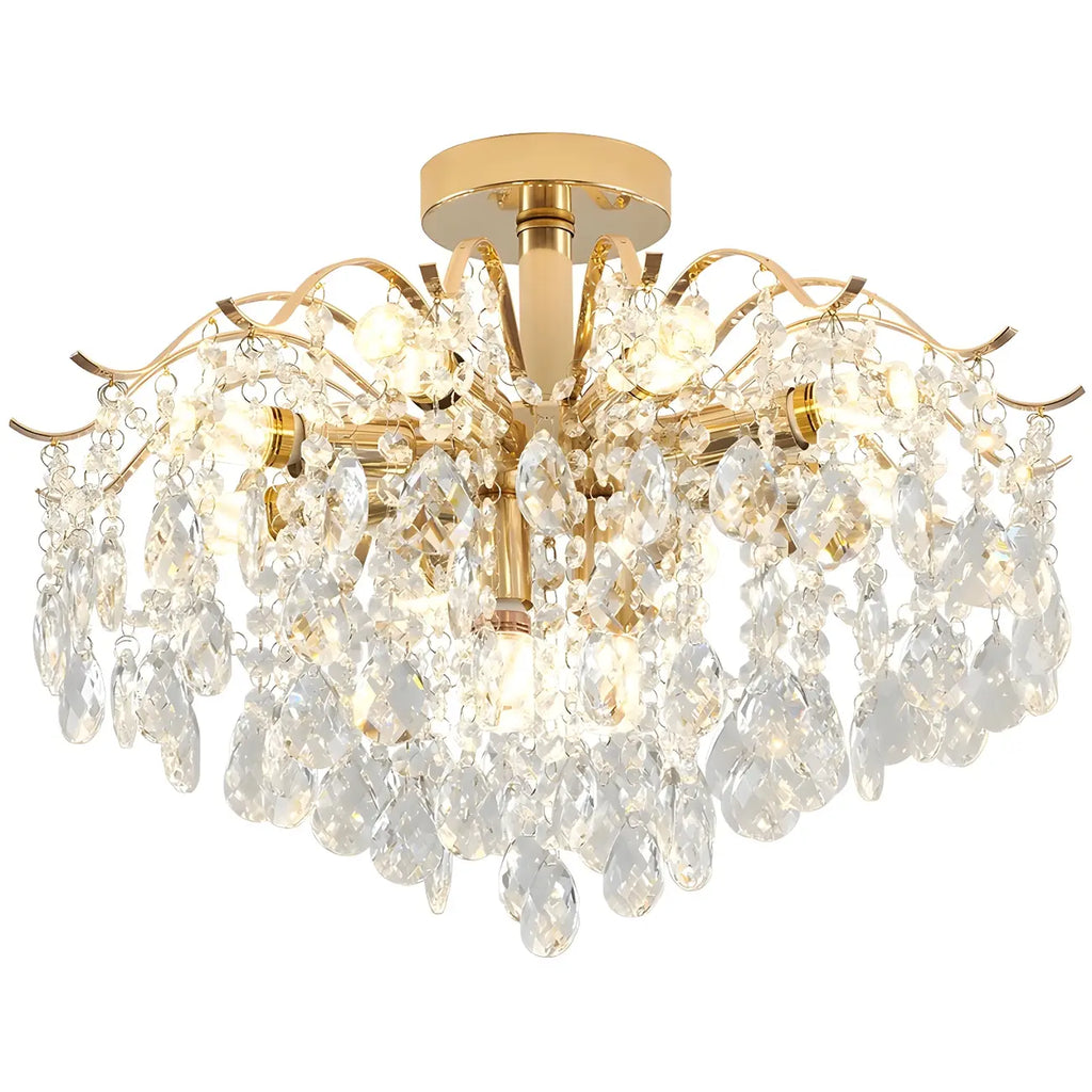 Dining Room Multi-Light Crystal Water Drop Chandelier