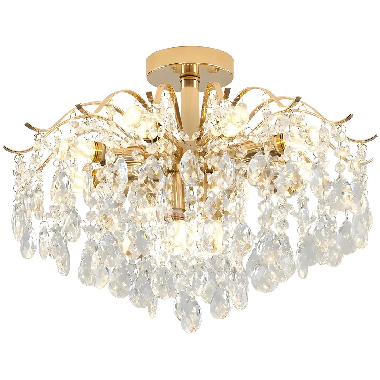 Dining Room Multi-Light Crystal Water Drop Chandelier