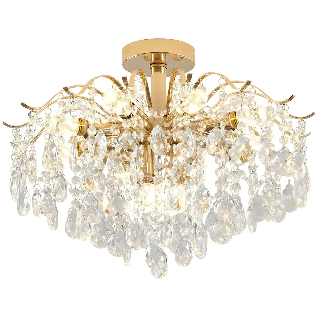 Dining Room Multi-Light Crystal Water Drop Chandelier