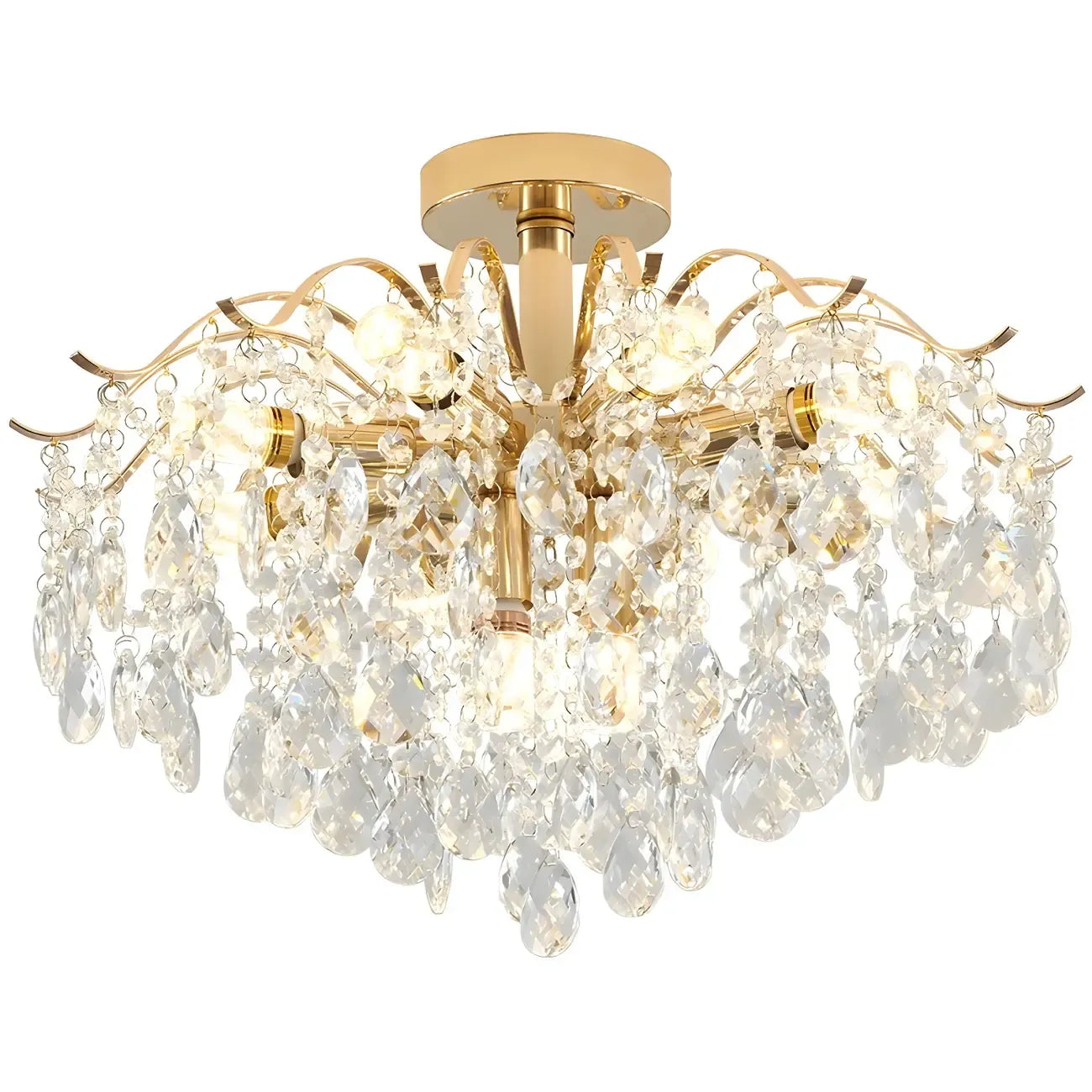 Dining Room Multi-Light Crystal Water Drop Chandelier