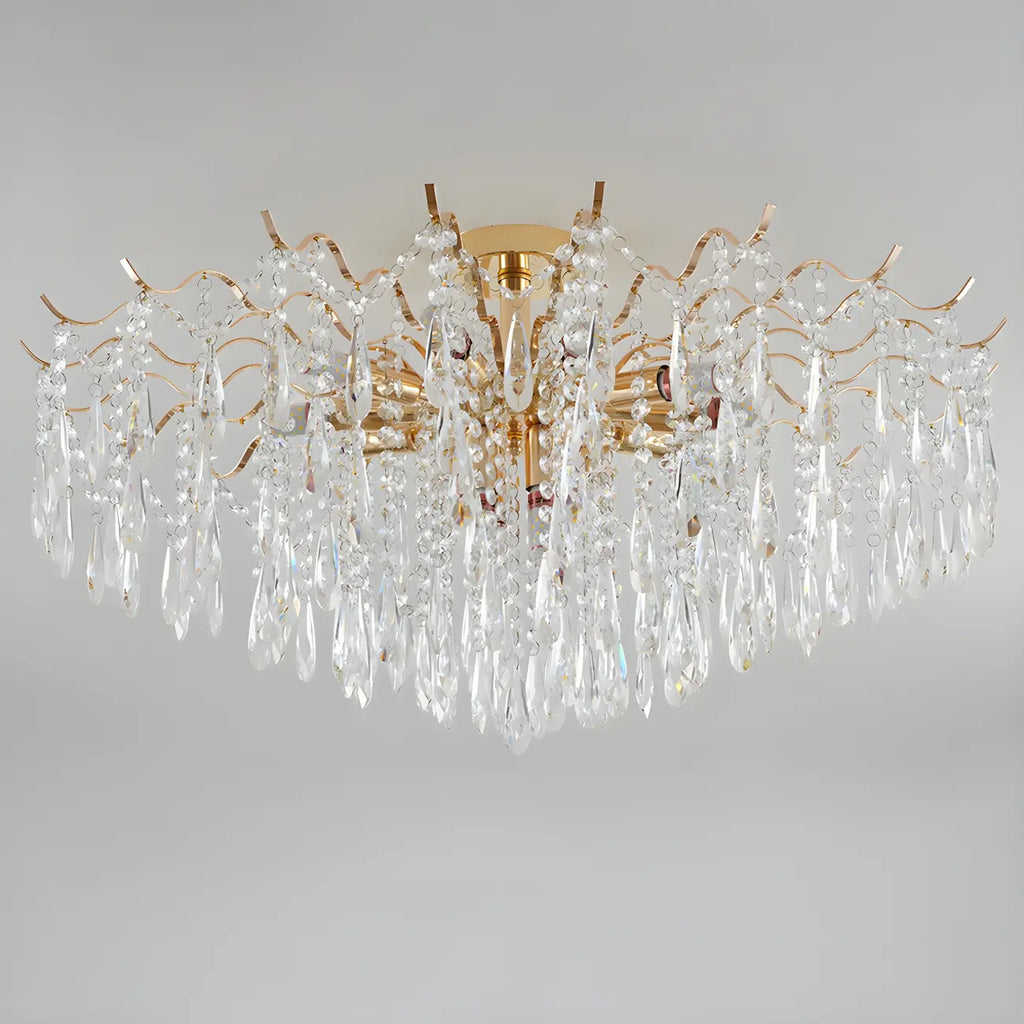 Dining Room Multi-Light Crystal Water Drop Chandelier