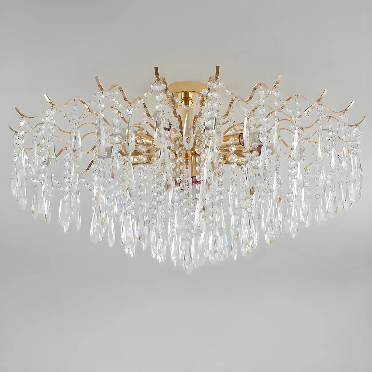 Dining Room Multi-Light Crystal Water Drop Chandelier