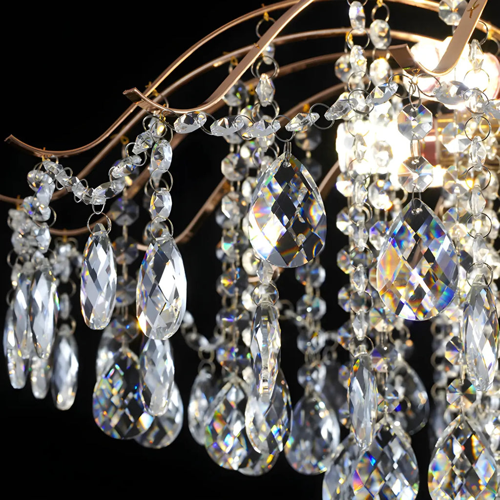 Dining Room Multi-Light Crystal Water Drop Chandelier