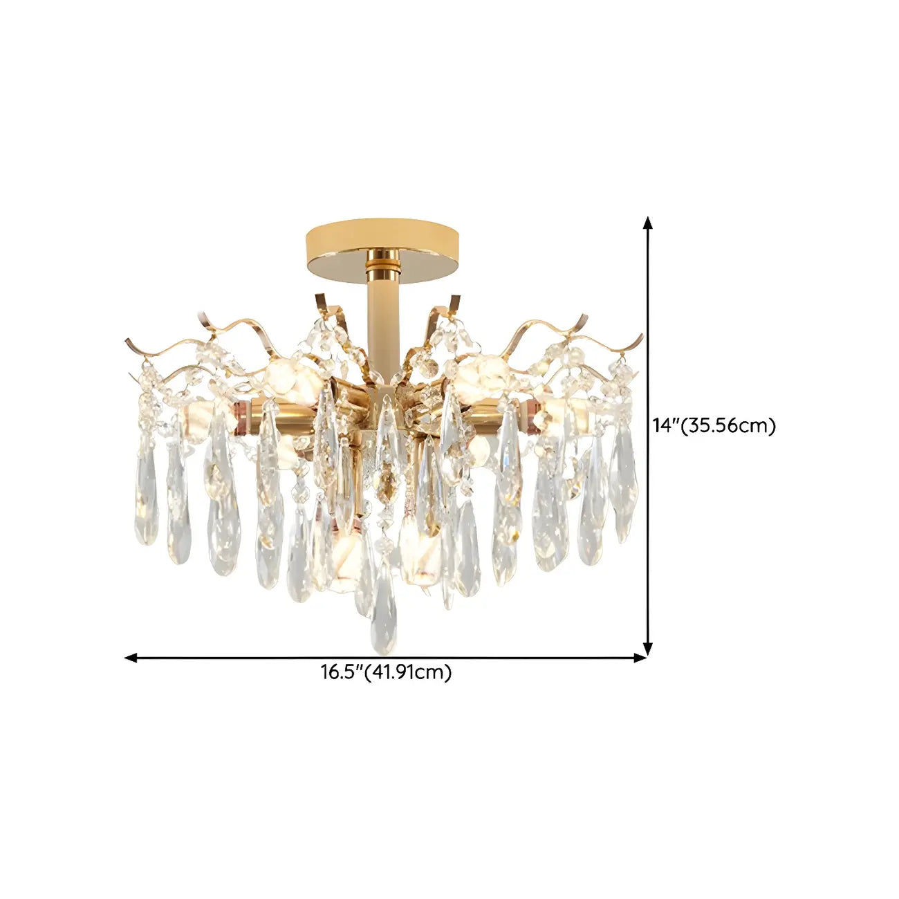 Dining Room Multi-Light Crystal Water Drop Chandelier