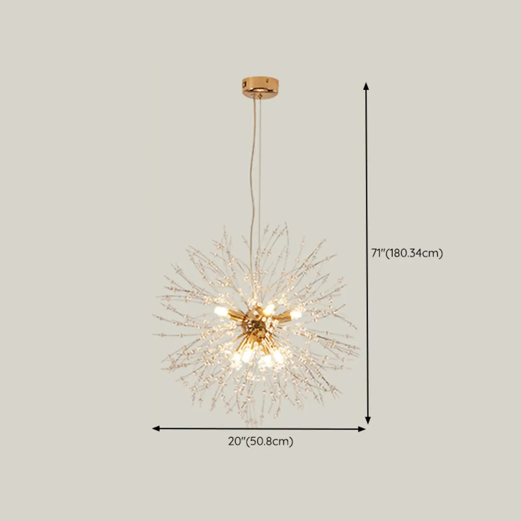 Luxury Crystal Chandelier Starburst with Flexible Length