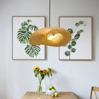 Adjustable Oriental Style Ratten Bamboo Hanging Pendant Light