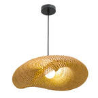 Adjustable Oriental Style Ratten Bamboo Hanging Pendant Light