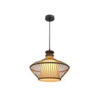 Adjustable Oriental Style Ratten Bamboo Hanging Pendant Light