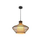 Adjustable Oriental Style Ratten Bamboo Hanging Pendant Light