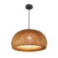Adjustable Oriental Style Ratten Bamboo Hanging Pendant Light
