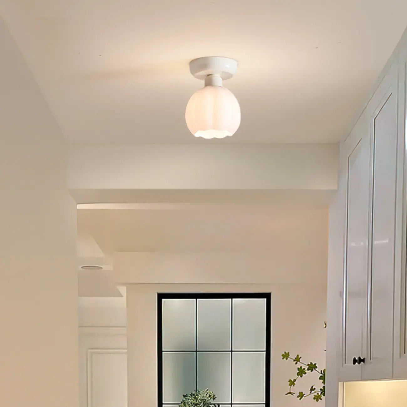 5 to 9 Inch Modern Semi-Flush Ceiling Light for Living Room