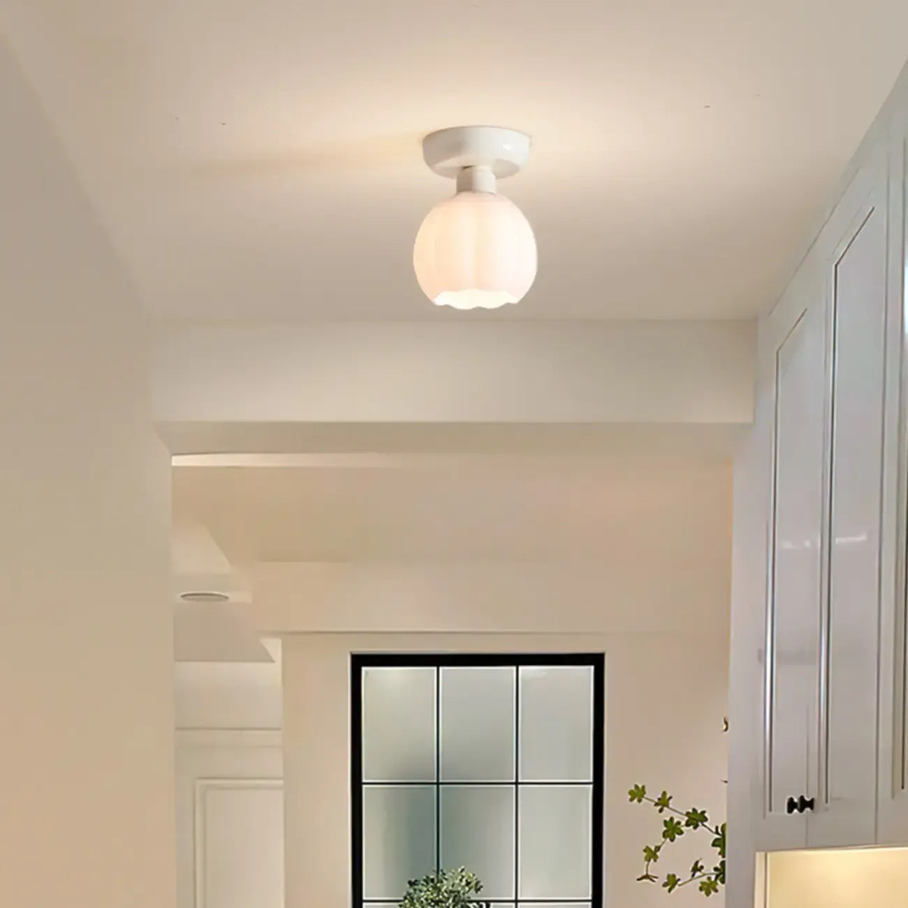 5 to 9 Inch Modern Semi-Flush Ceiling Light for Living Room
